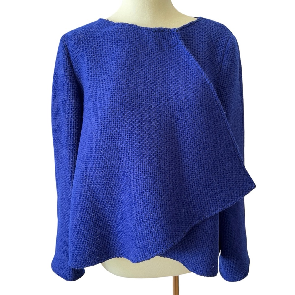 ARMANI COLLEZIONI JACKET 6 TOPPER WRAP SNAP ELEGANT DRESSY VIBRANT LUXURY CHIC